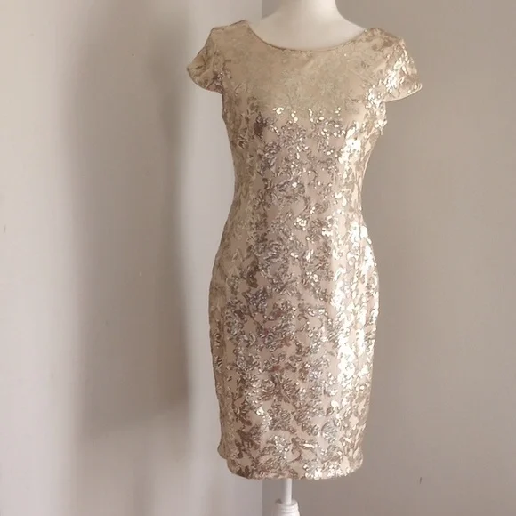 Calvin Klein | Dresses | Calvin Klein Sequin Evening Dress Size 6 | Poshmark